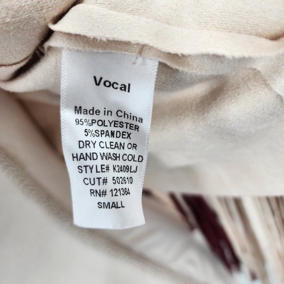 VOCAL APPAREL Fringe Ultrasuede Cropped American Flag Western Jacket S-XL NWT - Picture 11 of 12